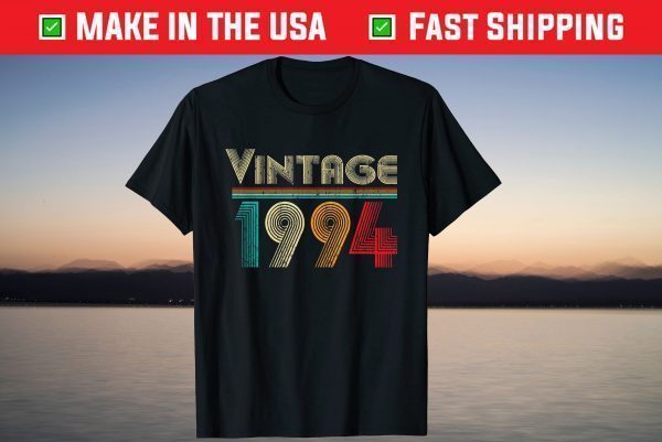 Vintage 1994 Retro 27 Years Old 27th Birthday Tee Shirt