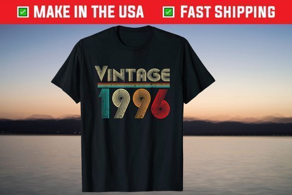 Vintage 1996 Retro 25 Years Old 25th Birthday Tee Shirt