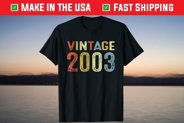 Vintage 2003 18Th Birthday 18 Years Old T-Shirt