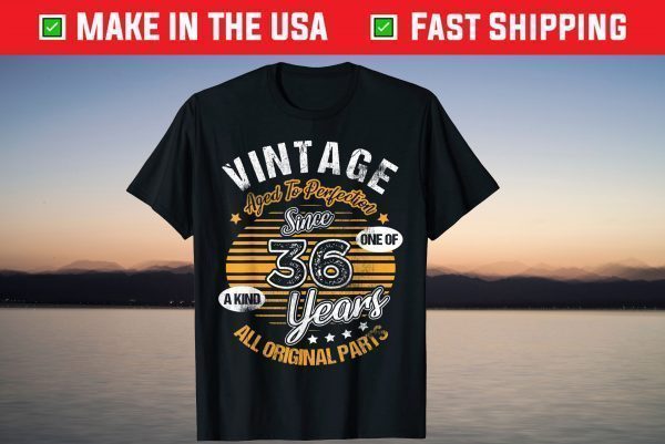 Vintage Aged to perfection Since 36 Years All Original Parts Tee Shirt
