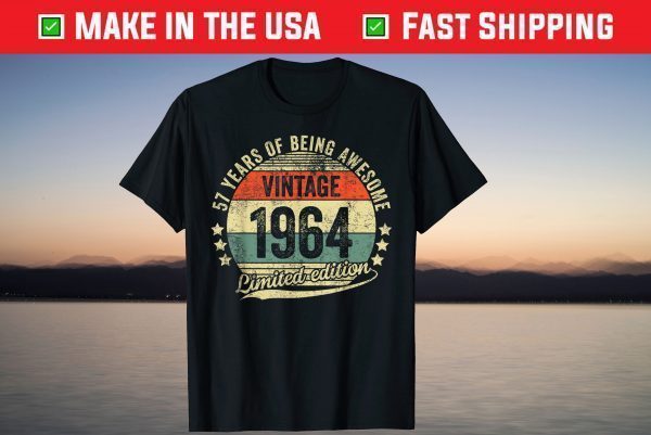 Vintage Awesome Birthday 1964 57 Year Old Legendary T-Shirt