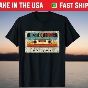 Vintage Best Of 1996 Cassette Tape 25th Birthday T-Shirt