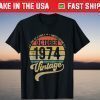 Vintage Born in October 1974 47th Birthday Tee Shirt