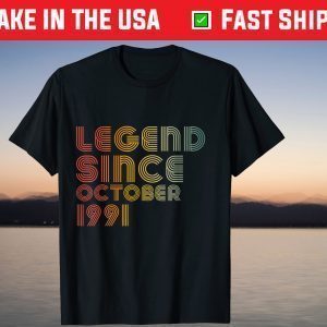 Vintage Legend Since October 1991 30th Birthday Unisex Shirt