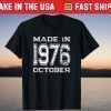 Vintage Made In 1976 October Birthday Tee Shirt