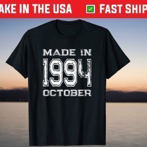 Vintage Made In 1994 October Birthday T-Shirt