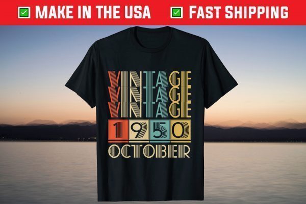 Vintage October 1950 71st Birrthday Shirt