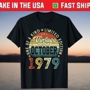 Vintage October 1979 42 Birthday 42th Birthday T-Shirt