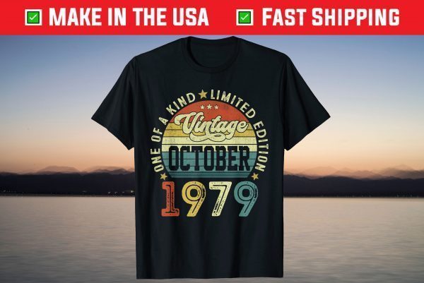 Vintage October 1979 42 Birthday 42th Birthday T-Shirt