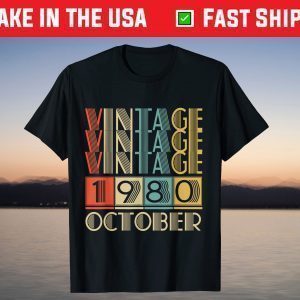 Vintage October 1980 41st Birrthday Shirt