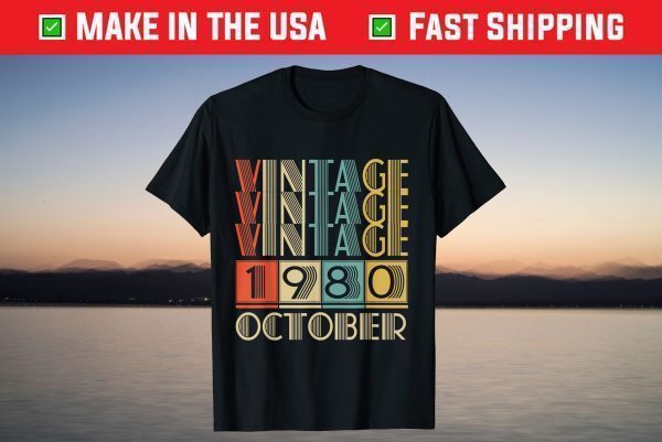 Vintage October 1980 41st Birrthday Shirt