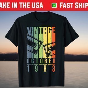 Vintage October 1983 38th Birthday Cassette Classic Shirt