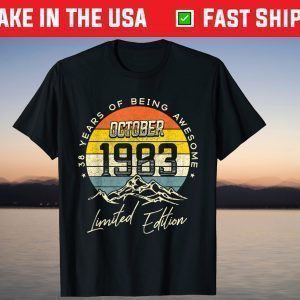 Vintage October 1983 Limited Edition 38th Birthday T-Shirt