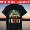 Vintage October 1988 33th Birthday 33 Years Old Tee Shirts