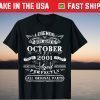 Vintage October 2001 20th Birthday 20 Years Old Tee Shirts