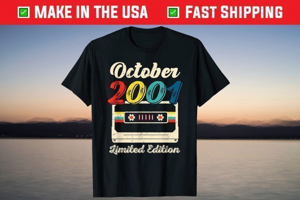 Vintage October 2001 Limited Edition 20th Birthday T-Shirt