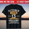 Vintage October 2008 13th Birthday 13 Years Old T-Shirt