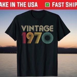 Vintage Retro 51 Years Old Best Of 1970 51st Birthday T-Shirt