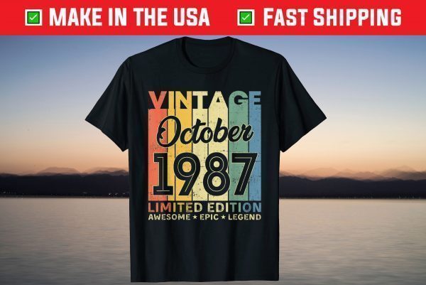 Vintage October 1987 Limited Edition Awesome Epic legend T-Shirt