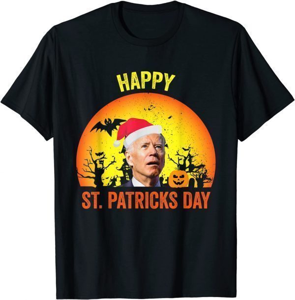 Anti Joe Biden Happy St Patrick Pumpkin Head Halloween T Shirt