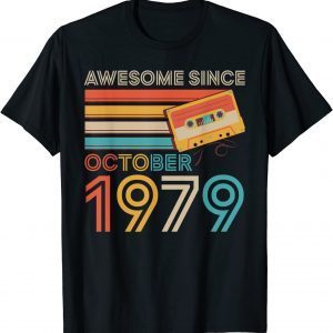 Awesome Since October 1979 42Th Birthday 42 Year Old 2021 Shirt