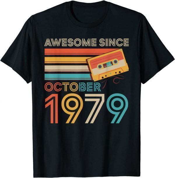 Awesome Since October 1979 42Th Birthday 42 Year Old 2021 Shirt