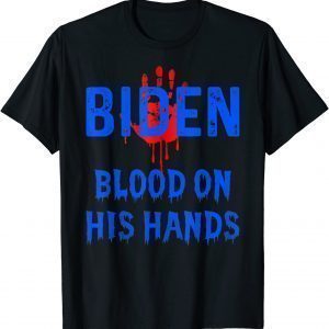 Biden Blood On His Hands Anti President Joe Biden DNC GOP 46 Unisex Shirt