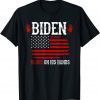 Biden Blood On His Hands USA Flag - Vintage Biden Handprint Us 2021 Shirt