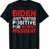 Biden Just Tested Positive For Worst President Limited Shirt