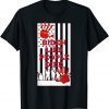 Biden Lied People Died Anti Biden USA Flag Bloody Hand Biden Unisex Shirt