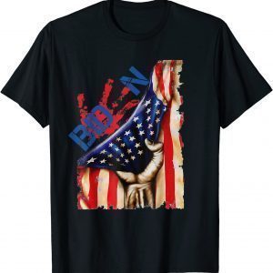 Blood On His Hands Biden Bring Trump Back Distressed US Flag 2021 Shirt