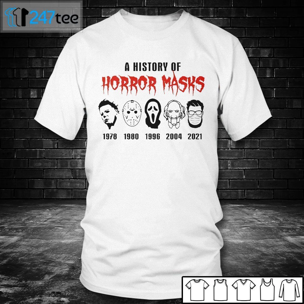 Friends A History Of Horror Masks 2021 Halloween Bleach Classic Shirt