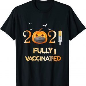 Fully Vaccinated 2021 Funny Pumpkin Mask Costume Halloween Classic Shirt