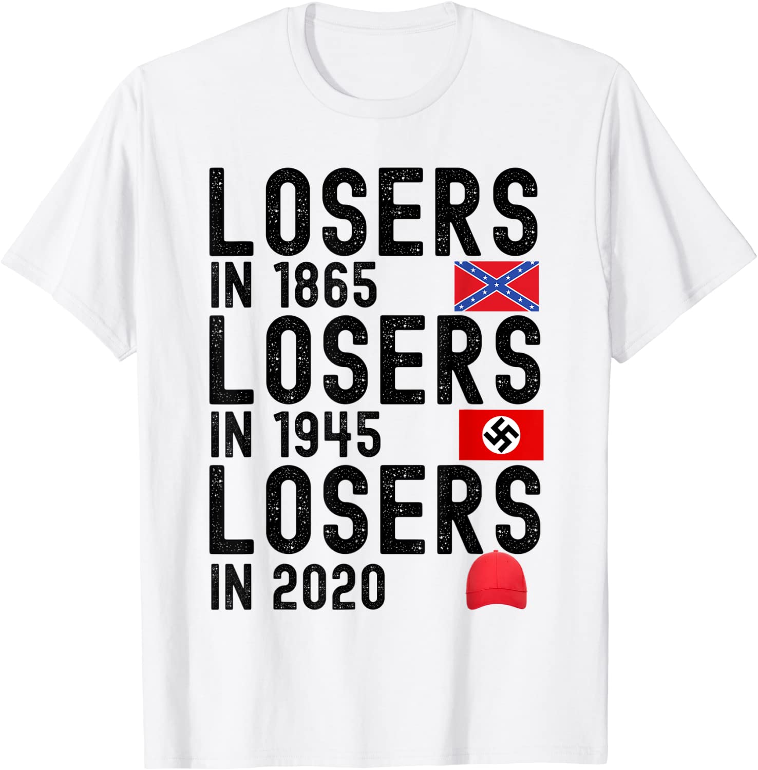 Losers in 1865 Losers in 1945 Losers in 2020 Women T-Shirt