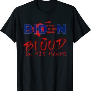 joe biden hand spring blood on his hands -bring trump back Tee Shirt