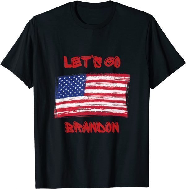 American Flag Let's Go Brandon Impeach 46 Gift T-Shirt