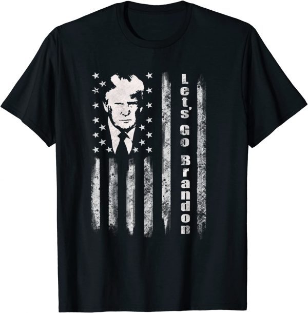 Anti Biden Let's Go Brandon America Flag 2021 Shirt