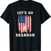 Anti Biden Let's Go Brandon American Flag Impeach 46 T-Shirt