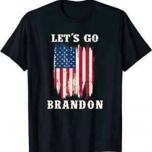 Anti Biden Let's Go Brandon American Flag Impeach 46 T-Shirt