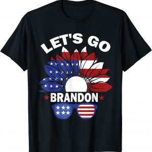 Anti Biden Let's Go Brandon Chant Impeach 46 US Flag T-Shirt