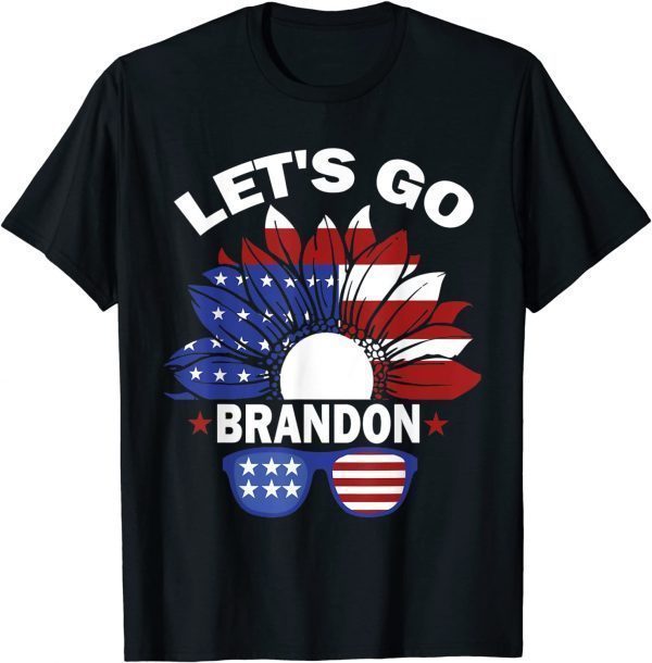 Anti Biden Let's Go Brandon Chant Impeach 46 US Flag T-Shirt