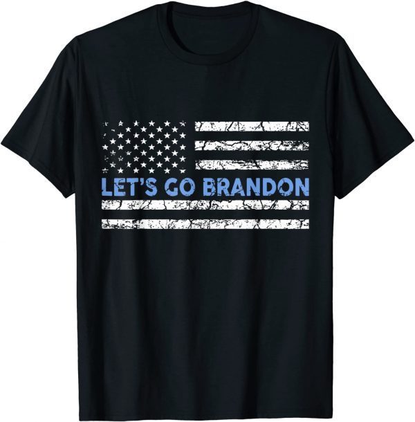 Anti Biden Let's Go Brandon Chant, Impeach Biden Us Flag Gift Shirt