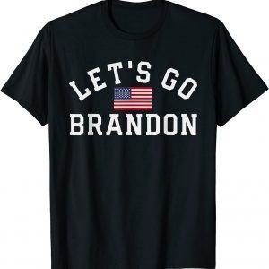 Anti Biden Let's Go Brandon Chant US Flag T-Shirt