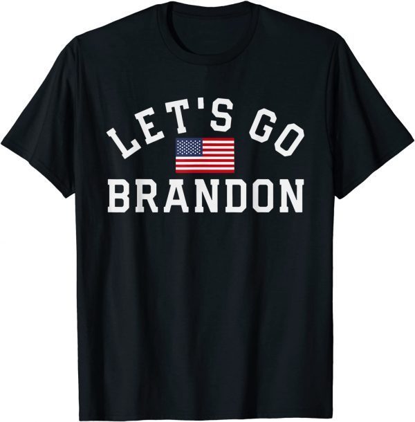 Anti Biden Let's Go Brandon Chant US Flag T-Shirt