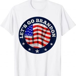 Anti Biden Let's Go Brandon Chant Us Flag Impeach 46 T-Shirt