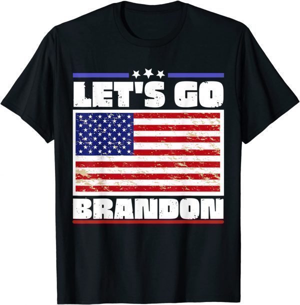 Anti Biden Let's Go Brandon Conservative Anti Liberal US Flag Classic Shirt