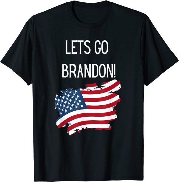 Anti Biden Let’s Go Brandon Conservative USA Flag 2021 T-Shirt