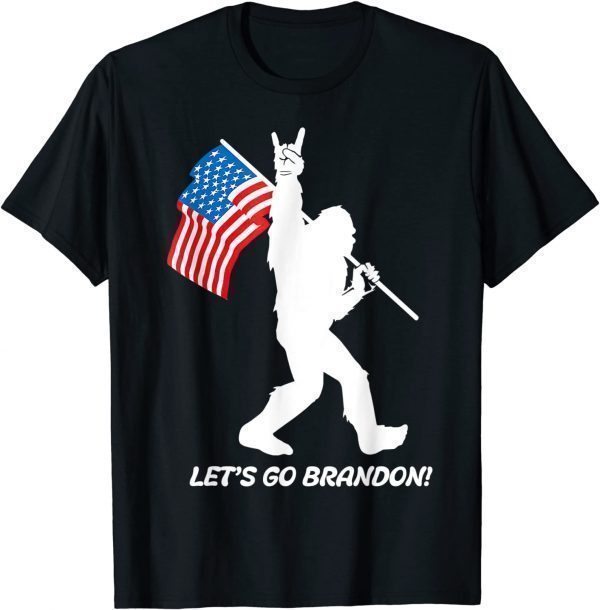 Anti Biden Let's Go Brandon Impeach 46 American Flag Unisex Shirt