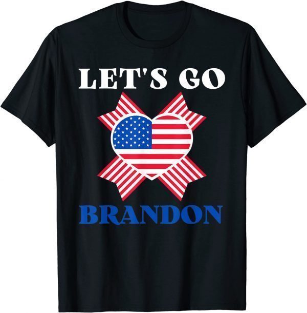 Anti Biden Let's Go Brandon Impeach 46 US Flag T-Shirt