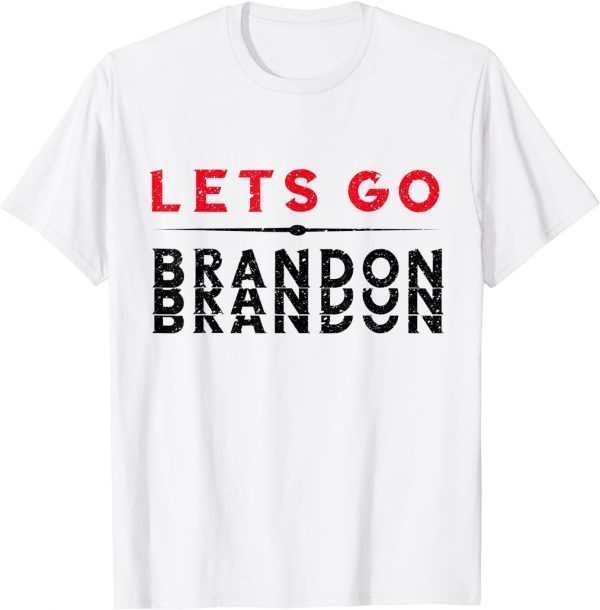 Anti Biden Lets Go Brandon Let's go Brandon USA Flag Gift Shirt